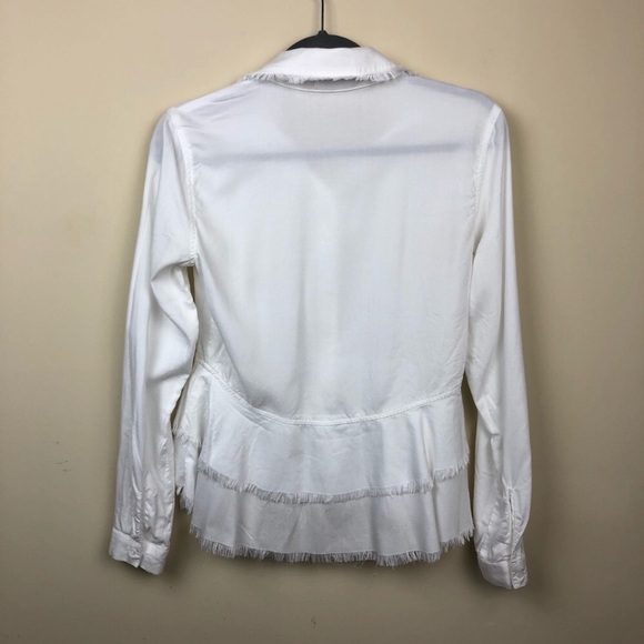Bella Dahl Layered Peplum White Shirt - Picture 4 of 8